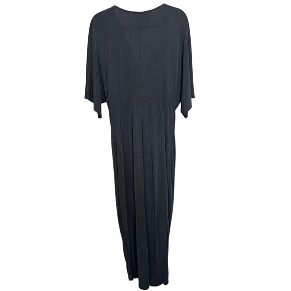 ASTR Black Wrap Front Kimono Dress - L - Picture 3 of 7
